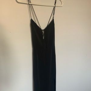Strapped back backless dress